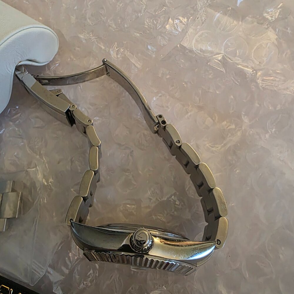 Gevril  datejust Automatic green Dial Men's Watch Excellent - Picture 4 of 5